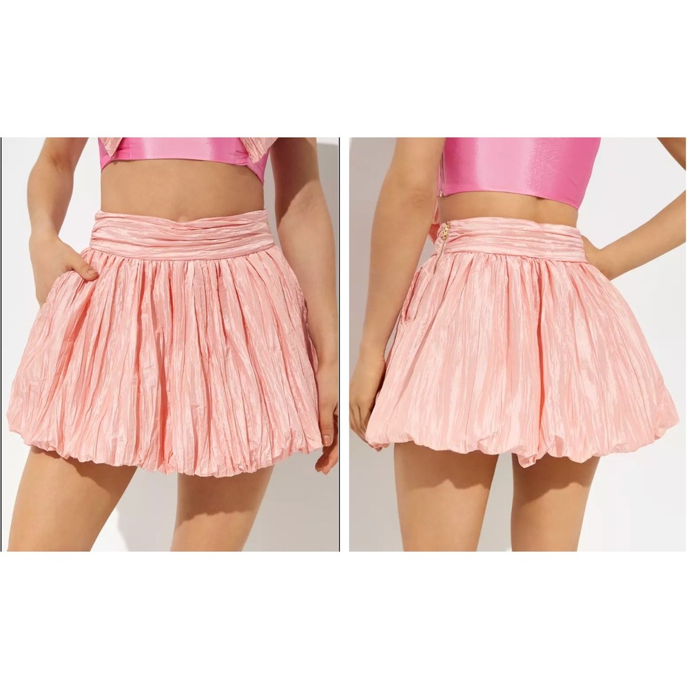 LoveShackFancy‎ Pink Bubble Mini Skirt NWT Size 6